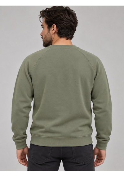 We&me Erkek Pike Kumaş Reglan Kol Bisiklet Yaka Regular Fit Sweatshirt Haki