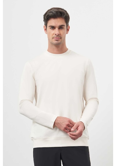 Morven Erkek Basic Dynamic Fit Bisiklet Yaka Sweet Shirt 25ks063010650 Krem