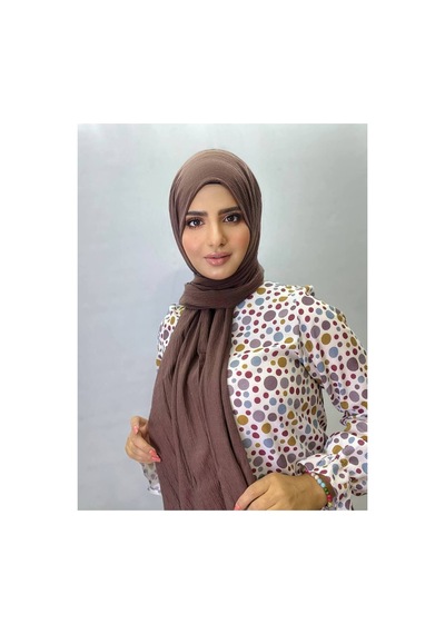 Aldaiyr Hijab Kadın Bambu Kraş Kahverengi001