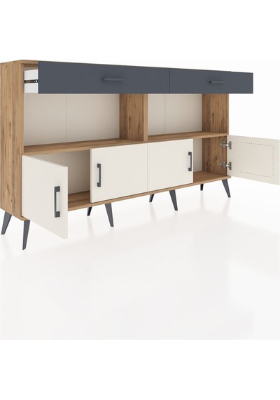 Arges Konsol 2 Raflı 2 Çekmeceli 4 Kapaklı 176x30x99 Çam-aytaşı/a Çam-aytaşı/antrasit Arges Konsol 2 Raflı 2 Çekmeceli 4 Kapaklı 176x30x99 Çam-aytaşı/a Çam-aytaşı/antrasit