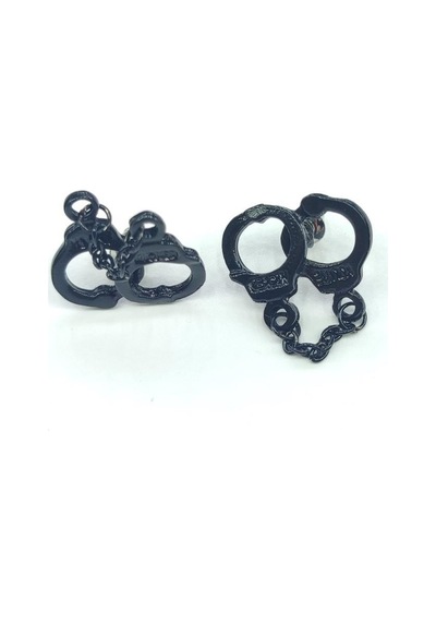 Tedz Collection Siyah Kelepçe Pin Küpe Çok Renkli