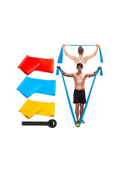Leyaton 4'lü Pilates Bandı Seti +kapı Aparatı Çok Renkli Tek Ebat, 4pltsst