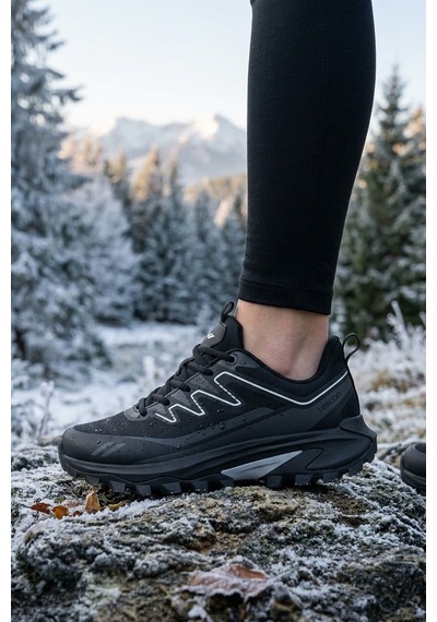 Lescon Kışlık %100 Su Geçirmez Garantili Kaydrmaz Taban Teknolojili Hafif Rahat Siyah Tarz Outdoor Spor