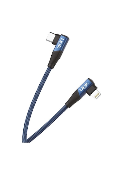 Linktech K596 27 W Type-C To Lightning 1.5 M Data Şarj Kablosu Mavi