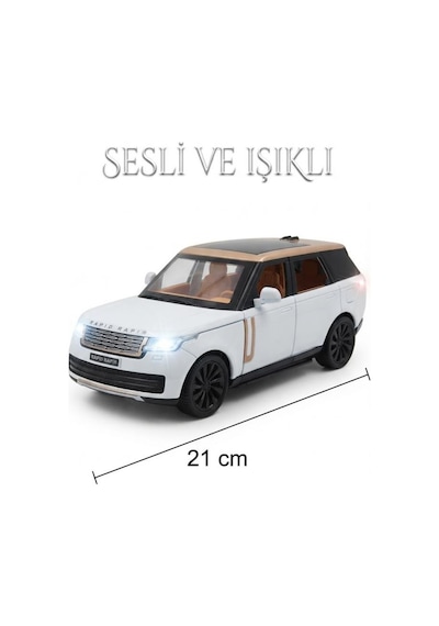 1:24 Ölçek Sesli Ve Işıklı 6 Kapı Açılır Şarj İstasyonlu Standlı Range Rover Suv Model Araba