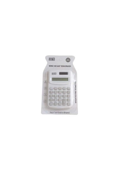 Güneş Enerjili Ve Pilli 8 Haneli Küçük Hesap Makinesi 1 Adet Ebat: 10 Cm X 6,1 Cm Beyaz