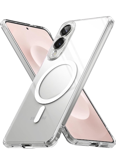 Samsung Galaxy Uyumlu S25 Edge Kılıf Magsafe Şeffaf Kapak Sert Silikon