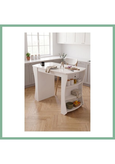 Bşkvirgo Mutfak Masası Mutfak Adası Ada Masa Bar Masası Kahvaltı Masası Raflı Çok Amaçlı Dolap Modern Masa 120x60 Cm 9837 Beyaz Bsk2026 Bşkvirgo Mutfak Masası Mutfak Adası Ada Masa Bar Masası Kahvaltı Masası Raflı Çok Amaçlı Dolap Modern Masa 120x60 Cm 9837 Beyaz Bsk2026