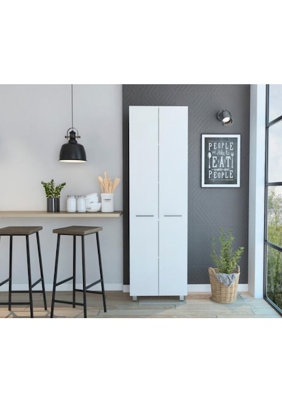 Sırma Çok Amaçlı Dolap,5 Raflı, 2 Kapaklı Mutfak Dolabı Kiler Dolabı Banyo Dolabı-60cm Beyaz Sırma Çok Amaçlı Dolap,5 Raflı, 2 Kapaklı Mutfak Dolabı Kiler Dolabı Banyo Dolabı-60cm Beyaz