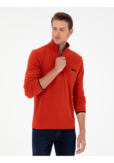 Pierre Cardin Erkek Pas Sweatshirt 50298973-VR040 - Açık Turuncu