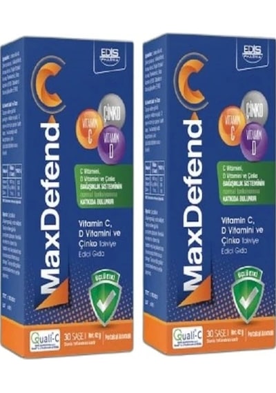 Edis Pharma Max Defend C Vitamini D Vitamini Ve Çinko 30 Saşe X 2 Adet