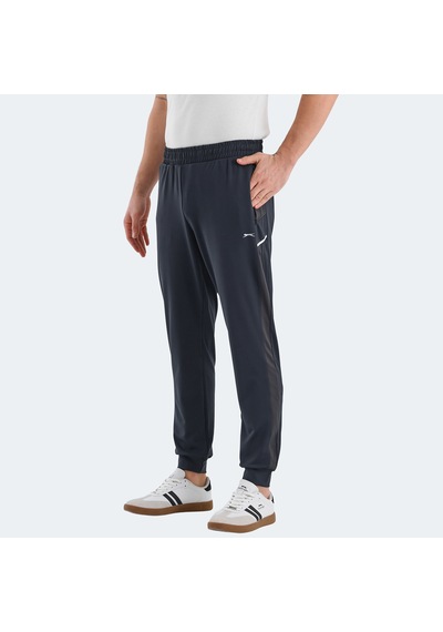 Slazenger RALUCA Erkek Fermuar Cepli Dar Paça Koyu Gri Eşofman Altı
