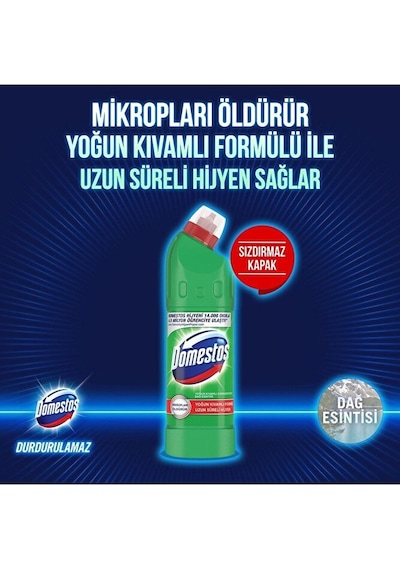 Domestos Çamaşır Suyu Dağ Esintisi 750 Ml X3 Adet 3'lü Set