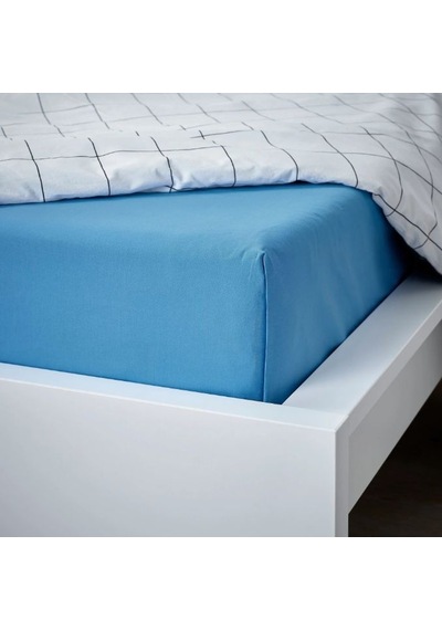 Ikea Dvala Çift Kişilik Çarşaf 240 X 260 Cm Lacivert