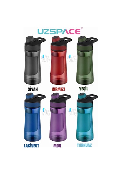 Uzspace Manyetik Kapaklı 500ml Silikon Gövde Tritan Su Matarası 001