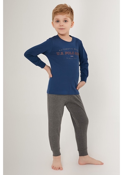 U.s. Polo Assn Shine 1890 Koyu Indigo Erkek Çocuk Uzun Kol Pijama Takım Koyu İndigo