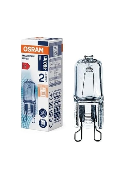 Osram Halopin Halojen Ampul G9, 40w, 220v, Sarı Işık, Fırın Ampülü