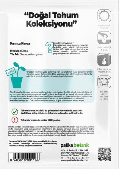 100 Adet Kırmızı Kinoa Tohumu
