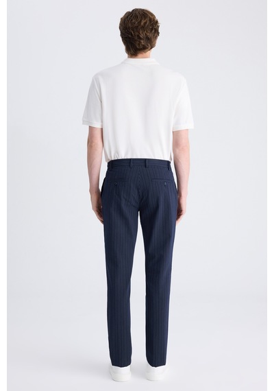 Twn Slim Fit Lacivert Çizgili Pamuklu Jogger Pantolon 4ec0305013442 101