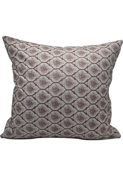 Melisa Damask Baskılı Duck Kumaş Kahverengi Kırlent 45 45 Cm - 807 45 x 45