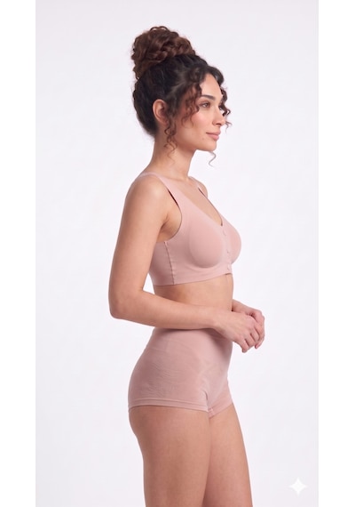 Westicgiyim Önden Çıtçıtlı Pedli Lazer Kesim Dikişsiz Balensiz Sütyen Pembe Westicgiyim Önden Çıtçıtlı Pedli Lazer Kesim Dikişsiz Balensiz Sütyen Pembe