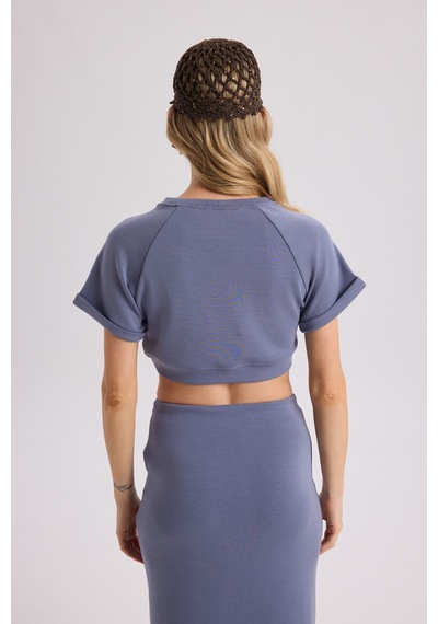 Mai Collection Mai Studios Co. Paloma İndigo Crop Etek Takım İndigo