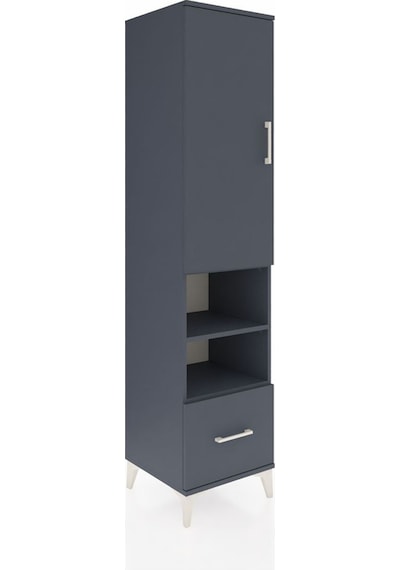 Hyperion Dolap 5 Raflı Tek Çekmeceli Tek Kapaklı 44x44x195 Antrasit-antrasit Antrasit Hyperion Dolap 5 Raflı Tek Çekmeceli Tek Kapaklı 44x44x195 Antrasit-antrasit Antrasit