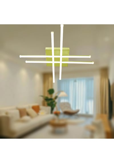 Tt036-sr Tt Ayd. Hashtag Gün Işığı Sarı Kaplama Led Avize Gold