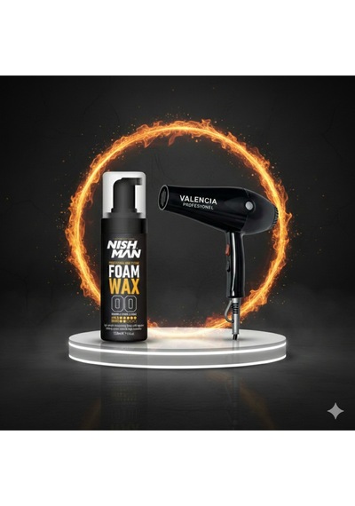 Saç Şekillendirici Köpük Wax 150 Ml X 10 Adet/ + Fön Makinası Hediye