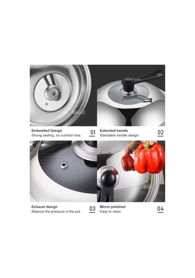 Evrensel Dikey Tasarım Tencere Kapak Kulp Kol 162 33 65 Mm - 915773231 Diğer