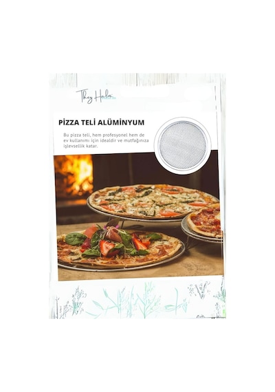Pizza Tepsisi Alüminyum Pizza Teli Lahmacun Tepsisi 28 Cm Gri