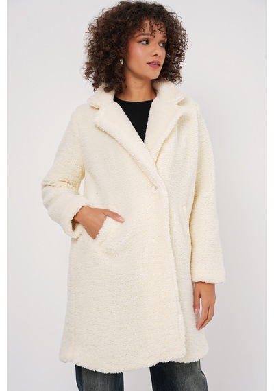 Bigdart 9148 Oversize Peluş Kaban - Ekru