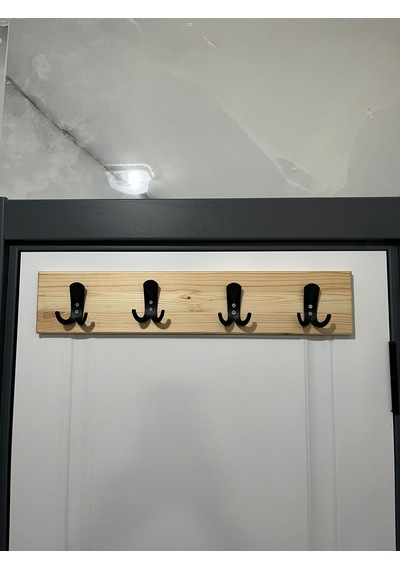 Ahşap Duvar, Kapı Askılığı 4 Lü Kancalı