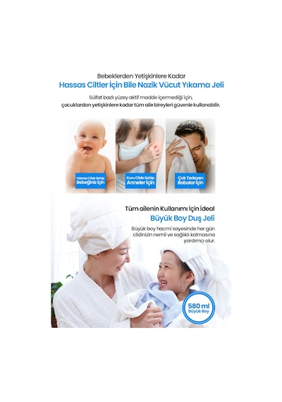 Kuru & Hassas Cilt İçin Besleyici & Nemlendirici Nazik Duş Jeli Atopalm Moisture Body Wash Beyaz Sabun