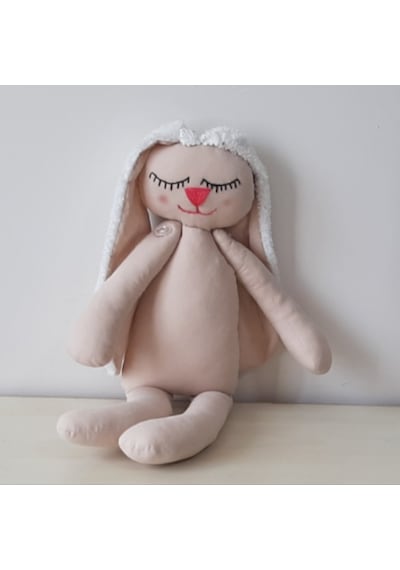 Peluş Oyuncak Uyku Tavşanı Çiçekli Elbiseli