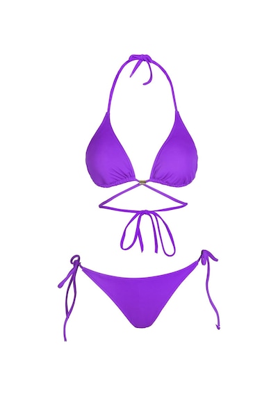 Endeep Beria Kadın Çapraz Bağlama Detaylı Üçgen İpli Mor Bikini Takımı-mor Mor