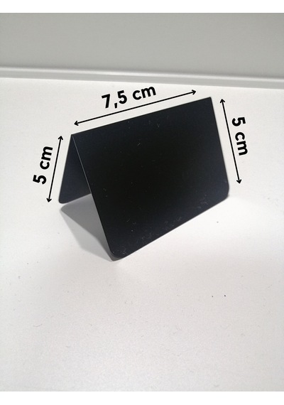 10 Ad Silinebilir Karatahta Siyah Etiket Çatı Çift Yön 7,5x5 Cm
