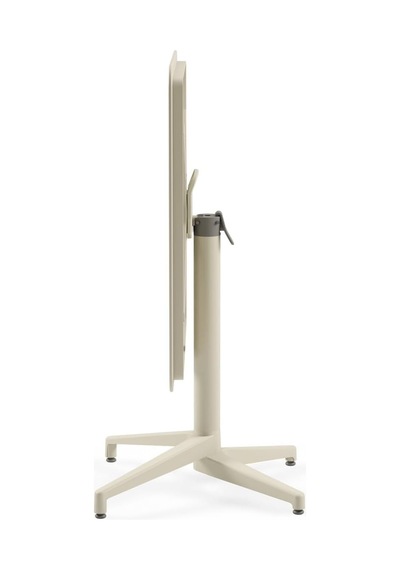 Moon Katlanır Masa 80x80 Cm - Bahçe, Balkon, Kafe, Restoran İçin, İç Ve Dış Mekan Bej Diğer