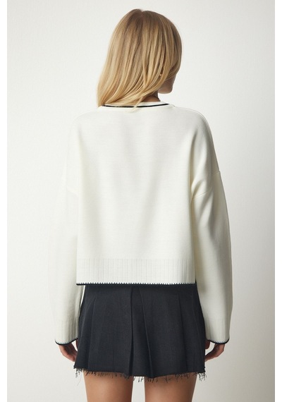 Cloudy Kids Kadın Bisiklet Yaka Triko Basic Kazak Günlük Kullanım Mevsimlik Ekru - 665310242 Ekru Cloudy Kids Kadın Bisiklet Yaka Triko Basic Kazak Günlük Kullanım Mevsimlik Ekru - 665310242 Ekru