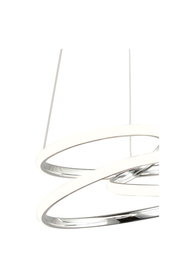 Ld 039 Topsuz Model Krom 3 Renkli Salon Ve Oturma Odası İçin İdeal Alüminyum Avize, 35x70 Krom