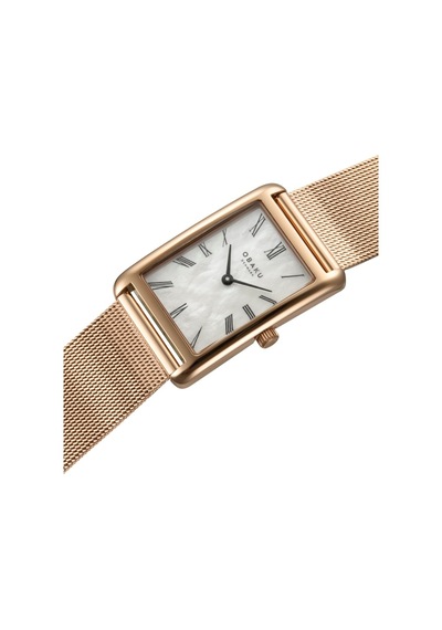 Obaku Denmark V311lxvwmv Quartz Altın Rengi Hasır Kordon 24 Mm Kadın Kol Saati Altın