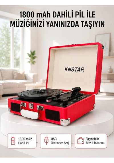 Retro Bavul Pikap Dahili Hoparlörlü Aux Usb Sd Kart Ve Bluetooth Bağlantılı Taşınabilir Tasarım Diğer