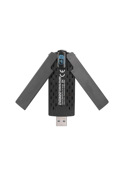 Everest EVERLINK EWA1800 1800Mbps 2.4GHz/5GHz WIFI-6 AX1800 RTL8832 2*3.5dBi USB3.0 Kablosuz Adaptör