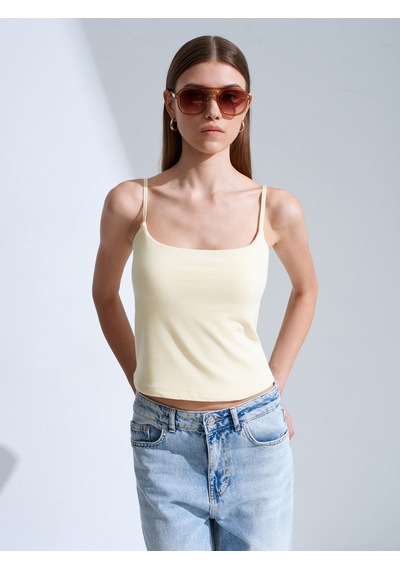 Dilvin 21200 Bra-free Askılı Top-açık Sarı