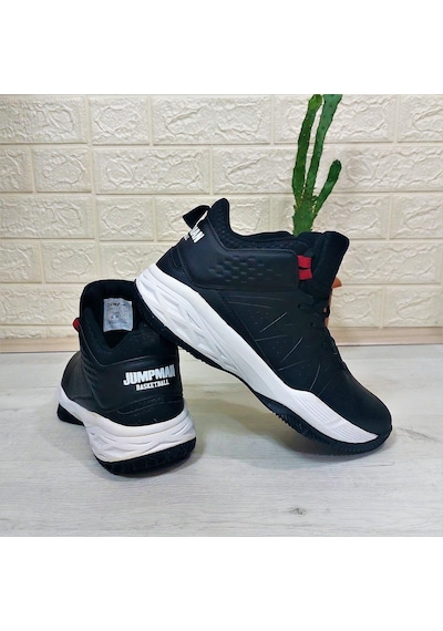 Jump 28652 Siyah-beyaz Boğazlı Basket Spor Ayakkabı Siyah - Beyaz
