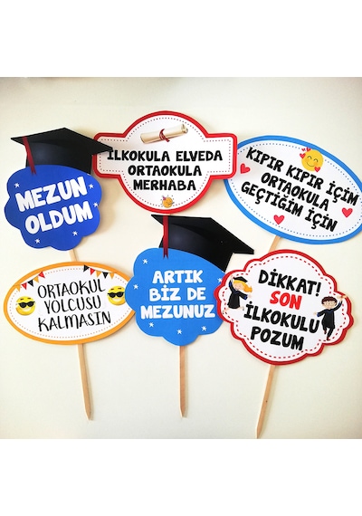 İlkokul Mezuniyet Partisi Konuşma Balonu 12 Adet