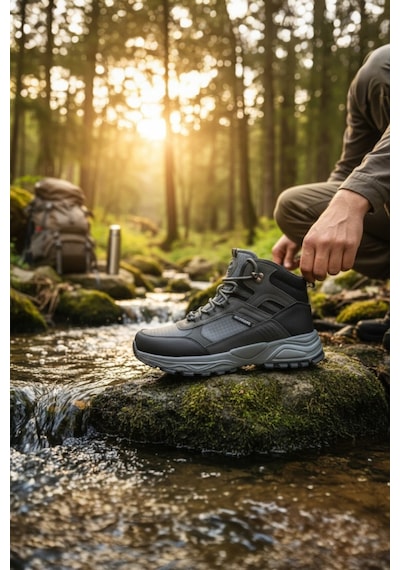 Enoch Erkek Waterproof Outdoor Trekking Ve Doğa Yürüyüş Botu Siyah
