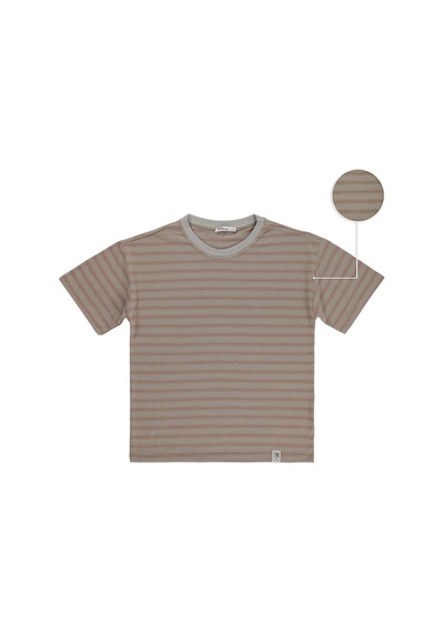 Civil Boys Jakar Çizgili 6-9 Yaş Tişört - Kahve 18785466226S1