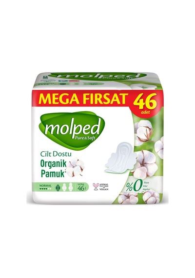 Pure&soft Ultra Hijyenik Ped Normal Mega Fırsat 46 Adet, Kanatlı