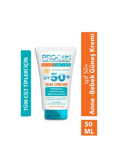 Procsın Baby Yüksek Uv Korumalı Bebek Ve Çocuk Spf50+ Güneş Kremi 50 ML